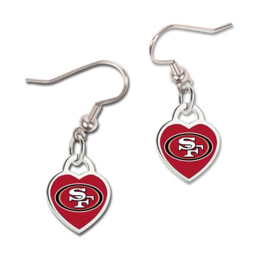 San Francisco 49ers Heart Earrings