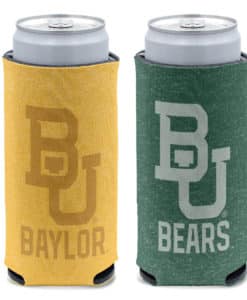 Baylor Bears 12 oz Colored Heathered Slim Can Cooler Holder