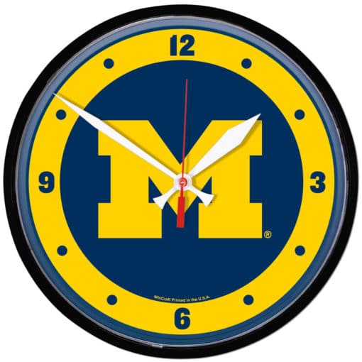 Michigan Wolverines Round Wall Clock 12.75"