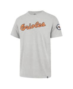 Baltimore Orioles Men's 47 Brand Cooperstown Gray Franklin T-Shirt Tee