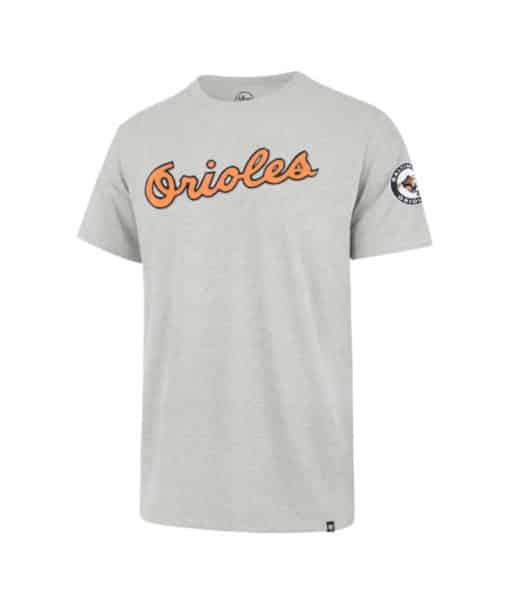 Baltimore Orioles Men's 47 Brand Cooperstown Gray Franklin T-Shirt Tee