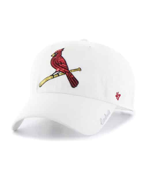 St. Louis Cardinals Women’s 47 Brand Sparkle White Clean Up Adjustable Hat