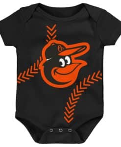 Baltimore Orioles Baby Black Onesie Creeper
