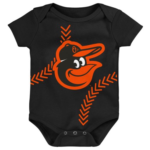 Baltimore Orioles Baby Black Onesie Creeper
