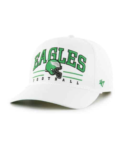 Philadelphia Eagles 47 Brand Legacy White Roscoe Hitch Snapback Hat