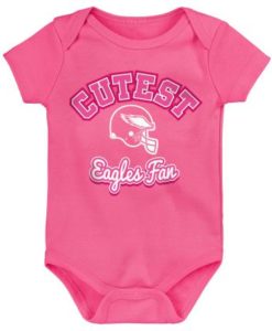 Philadelphia Eagles Pink Baby Cutest Fan Onesie Creeper