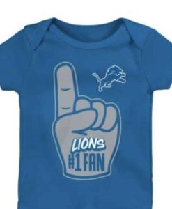 Detroit Lions TODDLER #1 Fan Blue T-Shirt Tee