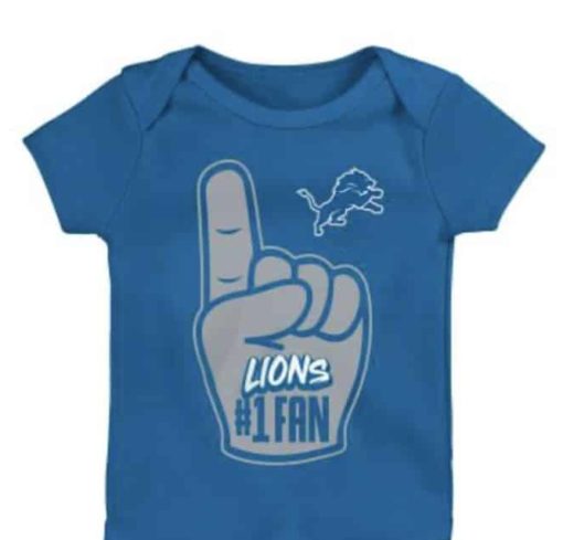Detroit Lions TODDLER #1 Fan Blue T-Shirt Tee