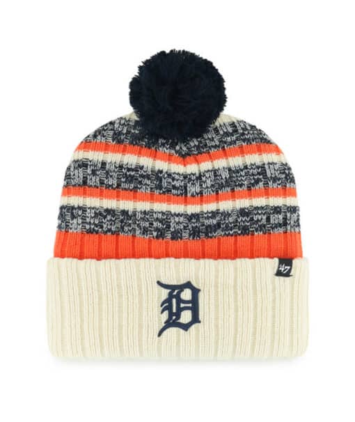 Detroit Tigers 47 Brand Natural Tavern Cuff Knit Hat