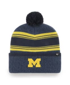 Michigan Wolverines 47 Brand Fadeout Navy Cuff Knit Hat