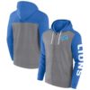 Detroit Lions Men's Fanatics Blue Gray Full Zip Hoodie