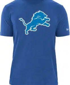 Detroit Lions Men's New Era Logo Blue T-Shirt Tee