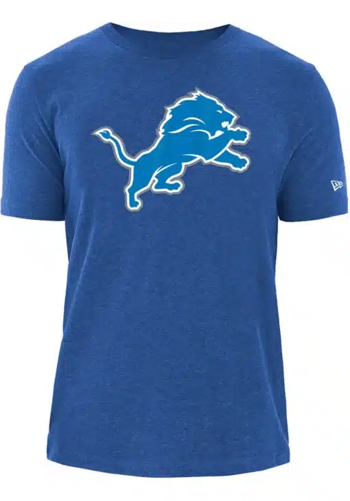 Detroit Lions Men's New Era Logo Blue T-Shirt Tee