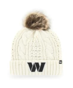 Washington Commanders Women's 47 Brand White Cream Meeko Cuff Knit Hat