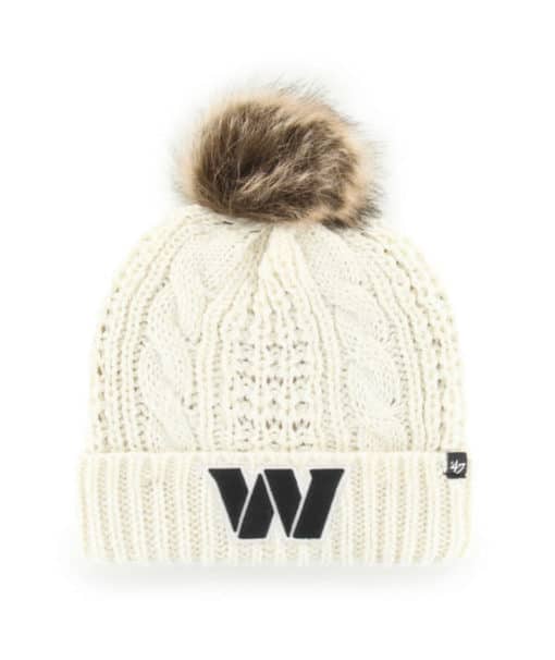 Washington Commanders Women's 47 Brand White Cream Meeko Cuff Knit Hat