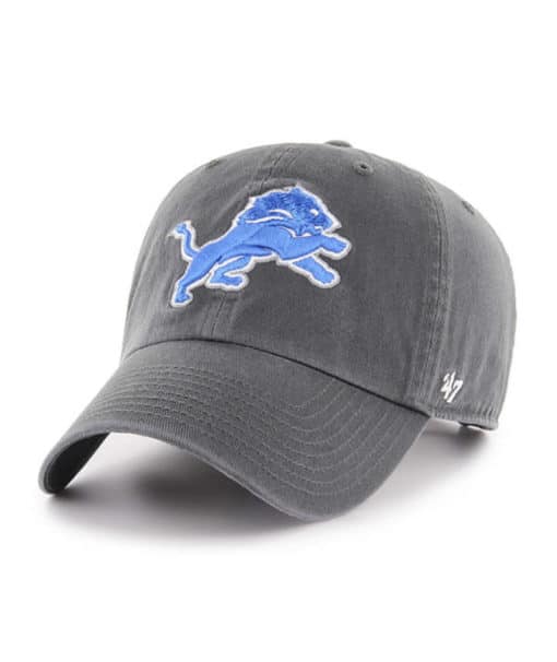 Detroit Lions 47 Brand Charcoal Clean Up Adjustable Hat