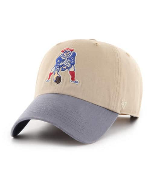 New England Patriots 47 Brand Legacy Khaki Ashford Clean Up Snapback Hat - Image 3