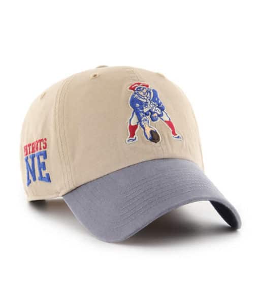 New England Patriots 47 Brand Legacy Khaki Ashford Clean Up Snapback Hat