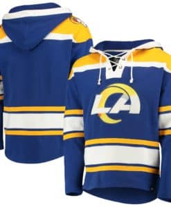 Los Angeles Rams Men's 47 Brand Blue Pullover Jersey Hoodie