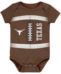 Texas Longhorns Baby Brown Football Onesie Creeper