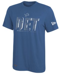 Detroit Lions Men's New Era DET Blue T-Shirt Tee