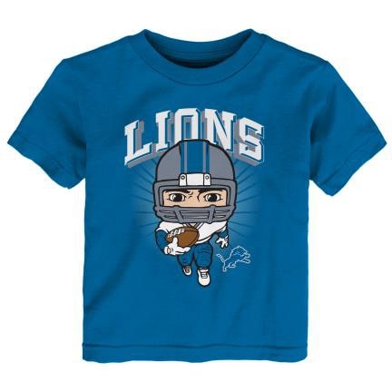 Detroit Lions TODDLER Helmet Blue T-Shirt Tee