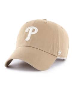 Philadelphia Phillies 47 Brand Khaki Clean Up Adjustable Hat