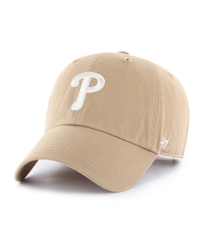 Philadelphia Phillies 47 Brand Khaki Clean Up Adjustable Hat