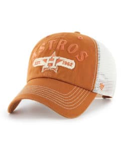Houston Astros 47 Brand Burnt Orange Clean Up Mesh Snapback Hat