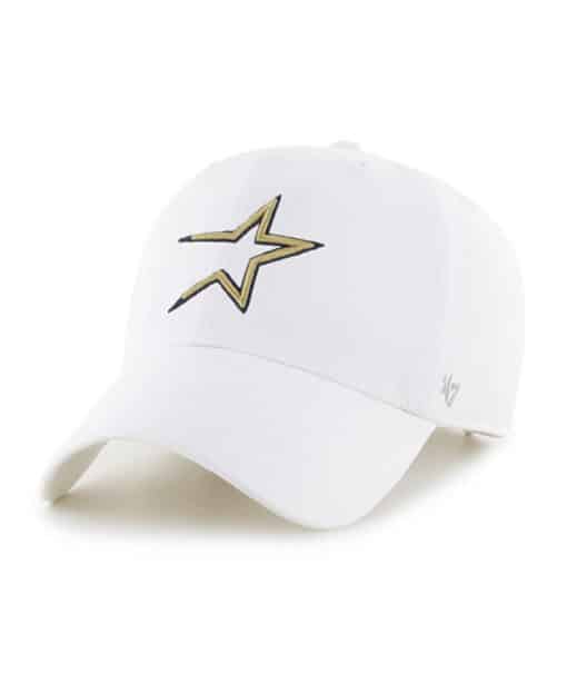 Houston Astros 47 Brand Cooperstown White Clean Up Adjustable Hat