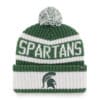 Michigan State Spartans 47 Brand Bering Vintage Green White Cuff Knit Hat