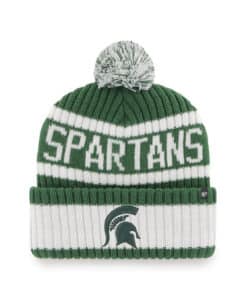 Michigan State Spartans 47 Brand Bering Vintage Green White Cuff Knit Hat