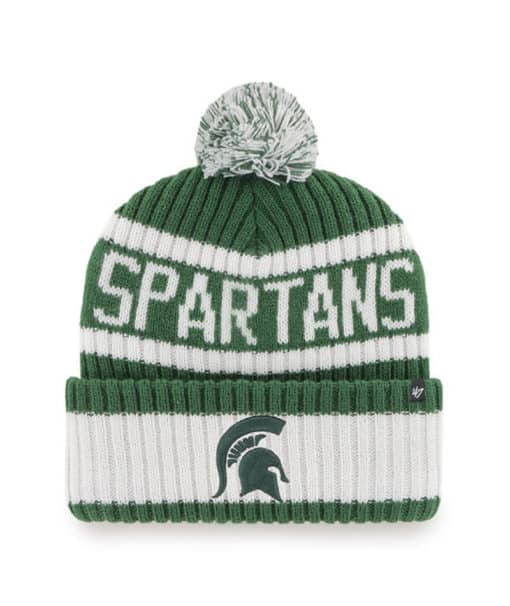 Michigan State Spartans 47 Brand Bering Vintage Green White Cuff Knit Hat