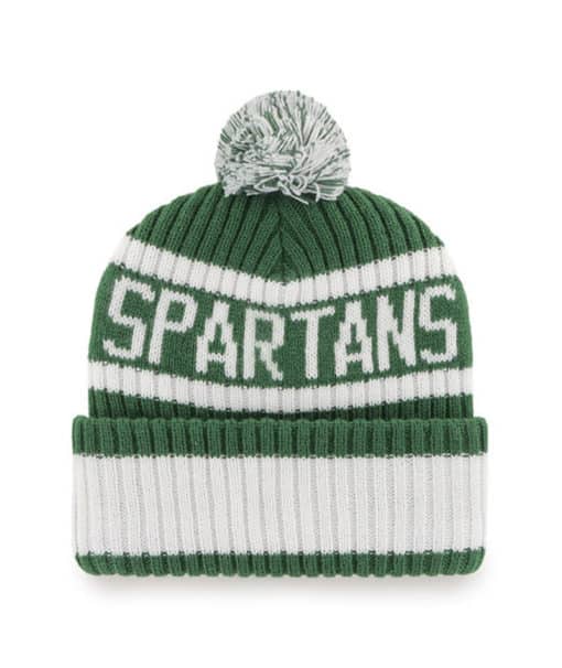 Michigan State Spartans 47 Brand Bering Vintage Green White Cuff Knit Hat - Image 2