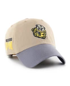 Michigan Wolverines 47 Brand Vintage Khaki Ashford Clean Up Snapback Hat