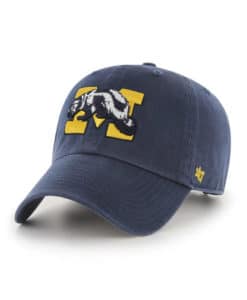 Michigan Wolverines Vintage 47 Brand Navy Clean Up Adjustable Hat