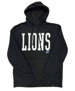 Detroit Lions Men's 47 Brand Black Headline Pullover Hoodie