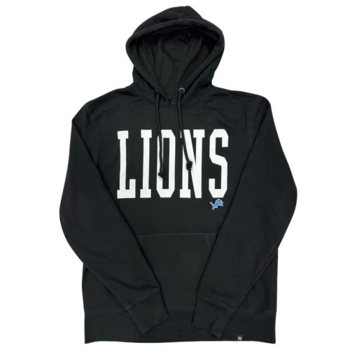 Detroit Lions Men's 47 Brand Black Headline Pullover Hoodie