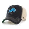 Detroit Lions 47 Brand Black Trawler Clean Up Khaki Mesh Snapback Hat