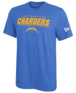 Los Angeles Chargers Men's New Era Blue Raz Stated T-Shirt Tee