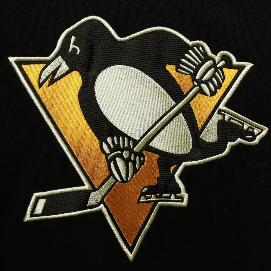 Mario LeMieux Pittsburgh Penguins Men's 47 Brand Black Pullover Jersey Hoodie - XXL