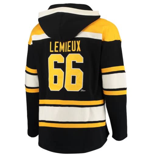Mario Lemieux Pittsburgh Penguins Men's 47 Brand Black Pullover Jersey Hoodie - Image 2