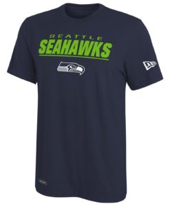 Seattle Seahawks Men's New Era Navy Stated T-Shirt Tee