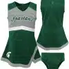 Michigan State Spartans Baby Girls Green Cheer Jumper Dress