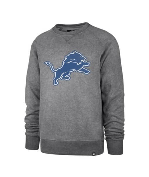 Detroit Lions Men's 47 Brand Vintage Gray Crew Long Sleeve Sweatshirt