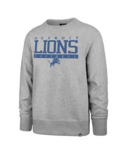 Detroit Lions Men's 47 Brand Gray Crew Long Sleeve Sweatshirt