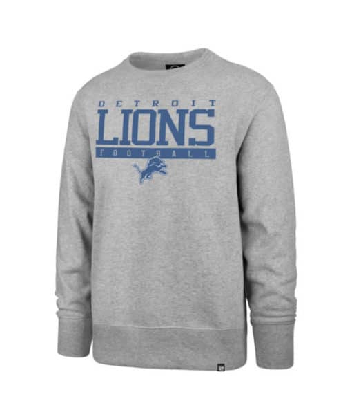 Detroit Lions Men's 47 Brand Gray Crew Long Sleeve Sweatshirt