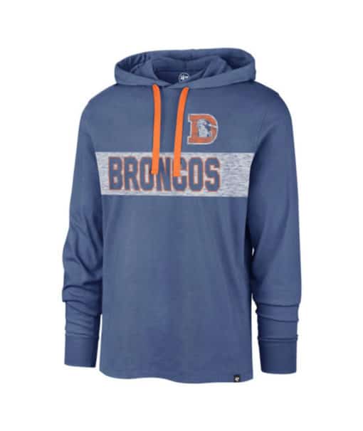 Denver Broncos Men's 47 Brand Cadet Blue Franklin Pullover Hoodie