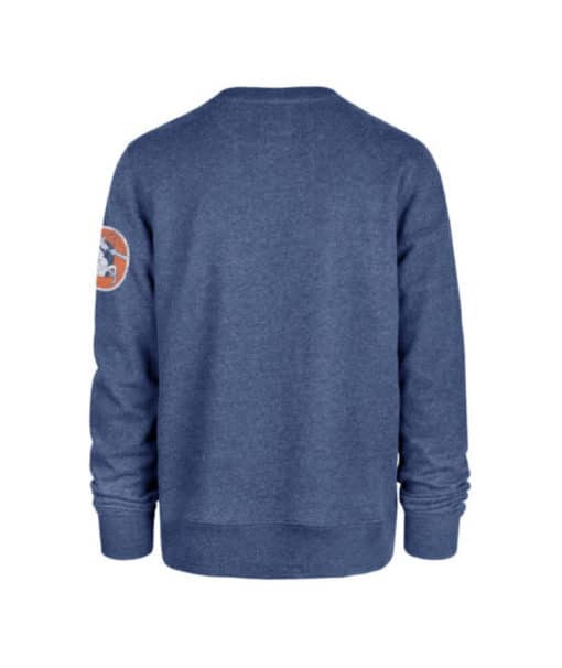 Denver Broncos Men's 47 Brand Vintage Cadet Blue Crew Sweatshirt - Image 2