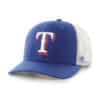 Texas Rangers 47 Brand Trucker Blue White Mesh Snapback Hat